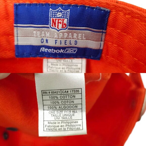 Denver Broncos Adjustable Cap NFL Trucker Baseball Hat On Field Reebok Orange - Picture 8 of 14